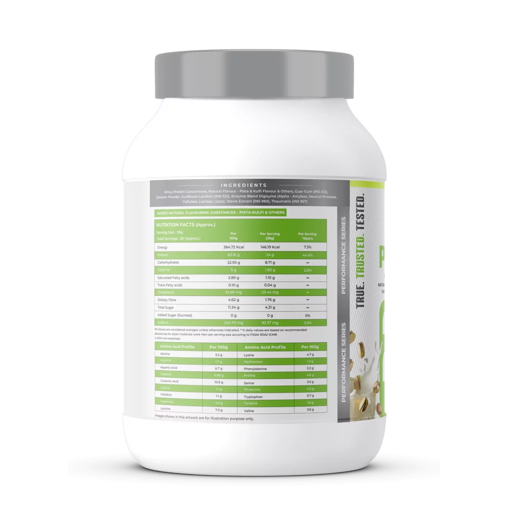 NATURALTEIN – 100% Natural Whey Protein – Max Pista Kulfi