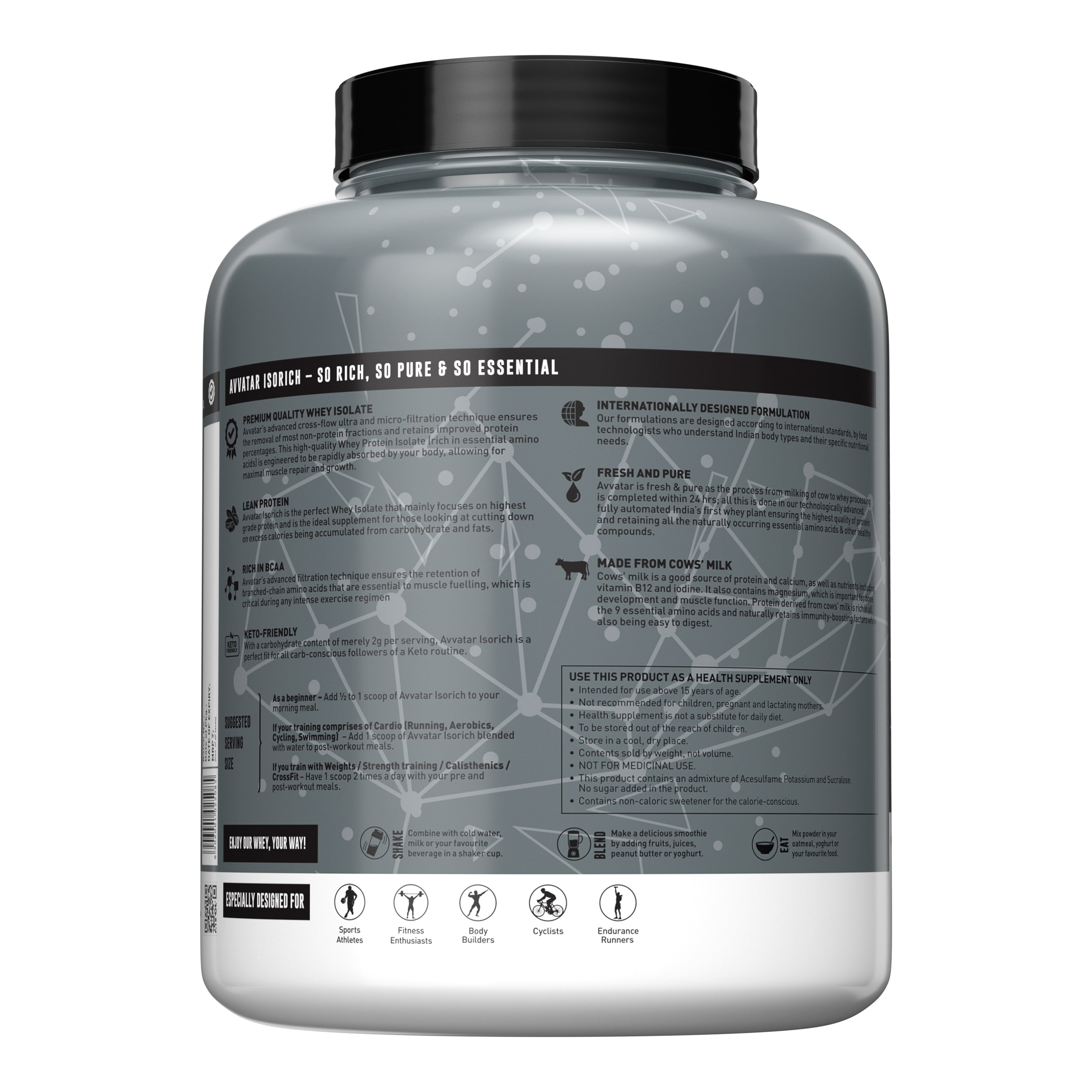 Avvatar Isorich Protein | 2 Kg | Chocolate Hazelnut Flavour