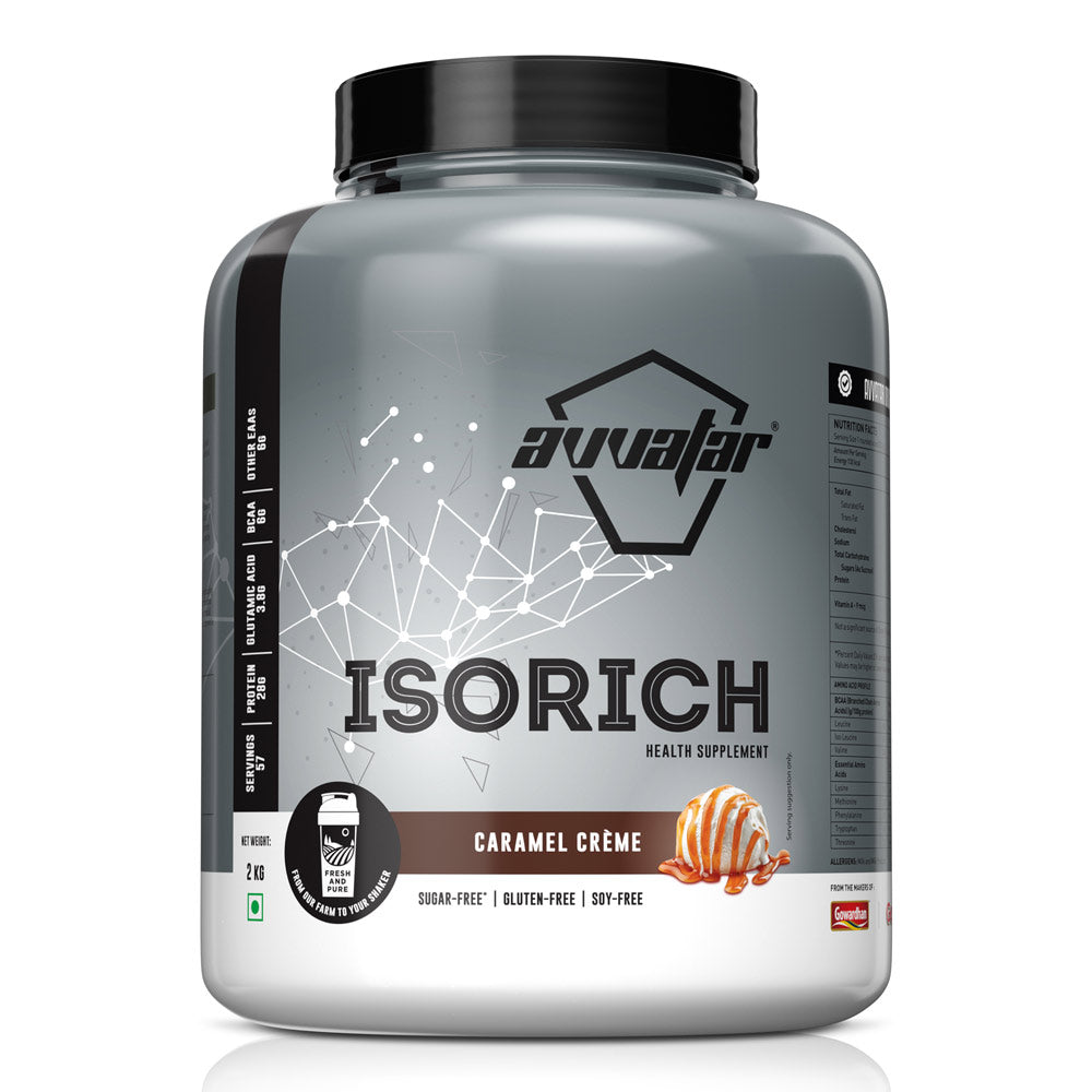 Avvatar Isorich Protein | 2 Kg | Caramel Crème Flavour